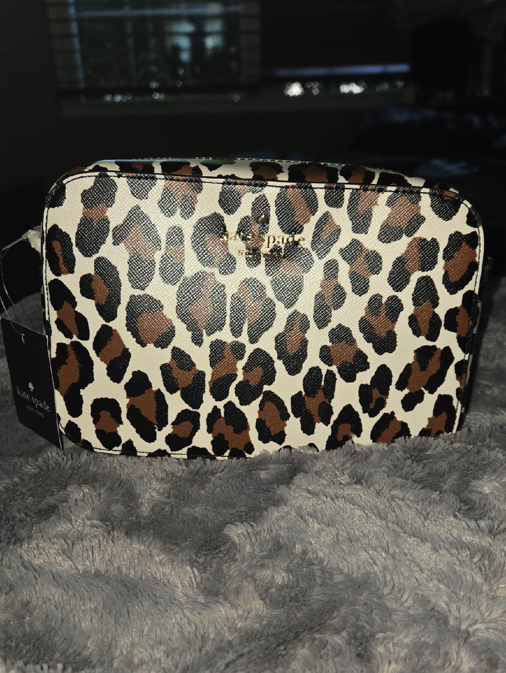 NWT kate spade leopard print crossbody - Brown/Black/Cream